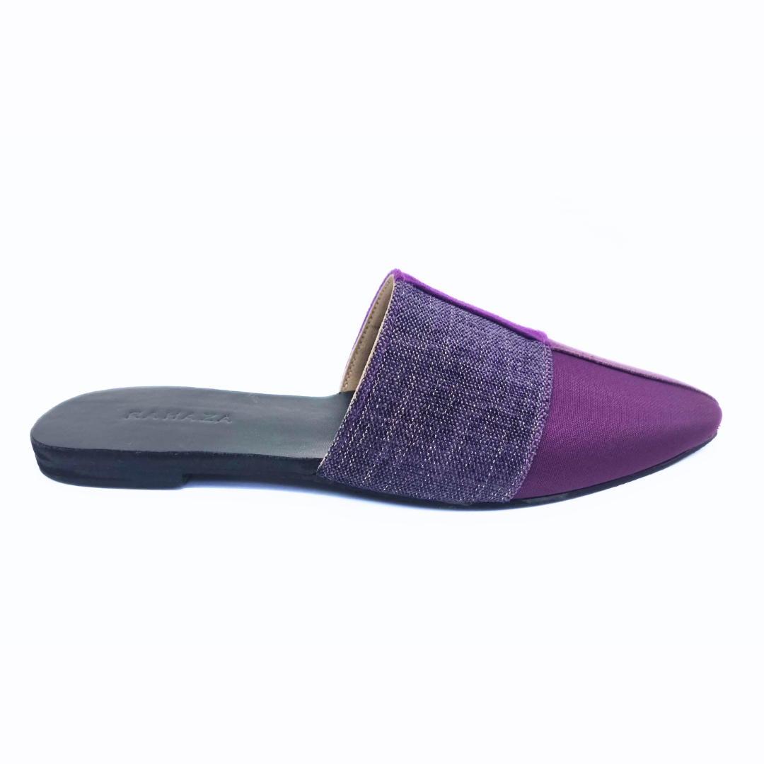 Purple Flat Mules – Elegant & Comfortable Women's Slip-On Shoes