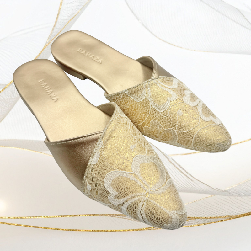 VIVIAN Slip-On Mules – 1 Inch Heel Wedding  Special Occasion Shoes for Women