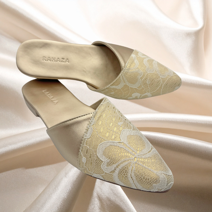 VIVIAN Slip-On Mules – 1 Inch Heel Wedding  Special Occasion Shoes for Women