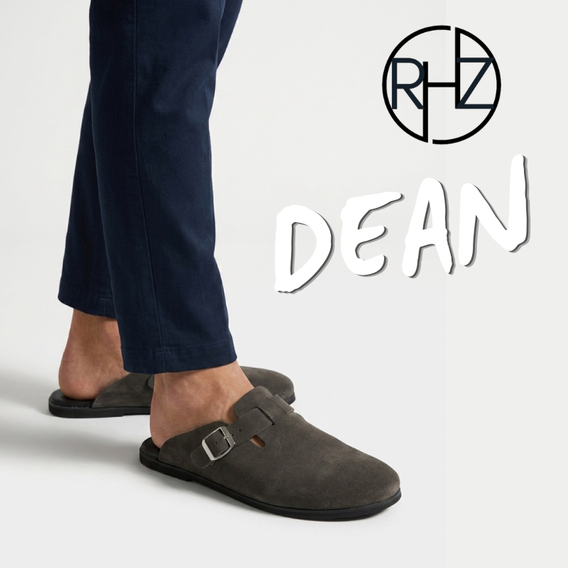 DEAN Men’s Genuine Suede Leather Clogs with Soft Comfort Insole | Rahaza