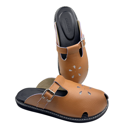 Allie Genuine Leather Comfort Mules by Rahaza | Handcrafted Marikina Leather Slip-Ons
