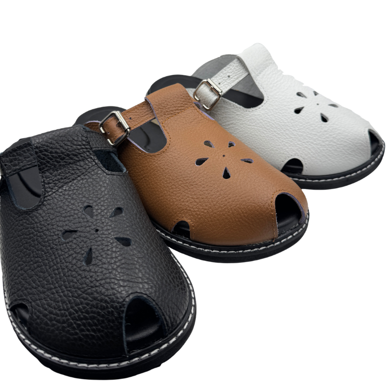 Allie Genuine Leather Comfort Mules by Rahaza | Handcrafted Marikina Leather Slip-Ons