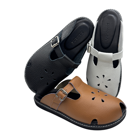 Allie Genuine Leather Comfort Mules by Rahaza | Handcrafted Marikina Leather Slip-Ons