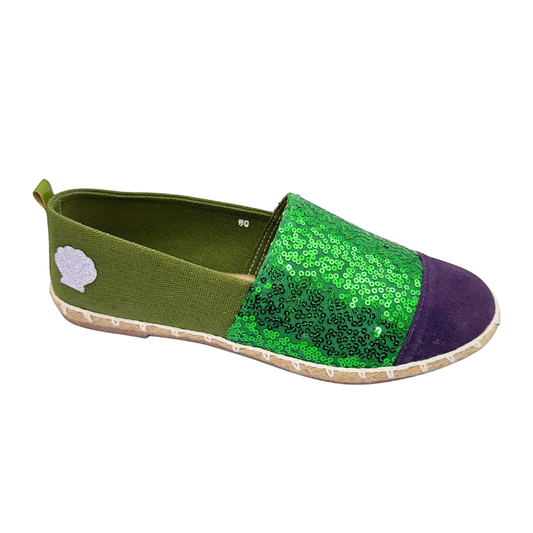 Ariel Princess-Inspired Green Sequin Espadrilles for Women | Rahaza Fashion