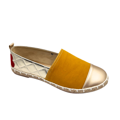 Beauty Princess-Inspired Yellow and Gold Espadrilles for Women | Rahaza Fashion