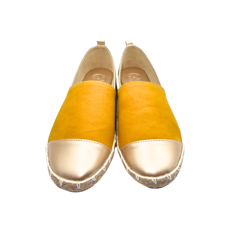 Beauty Princess-Inspired Yellow and Gold Espadrilles for Women | Rahaza Fashion