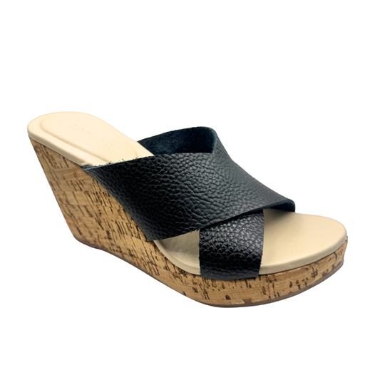 CATALINA Genuine Leather Wedge Heels – 4 Inch Comfort Wedge for Elegant Confident Walk