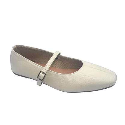 Claudia Mary Jane Flats – Comfortable Foam-Lined Synthetic Shoes for Everyday Wear