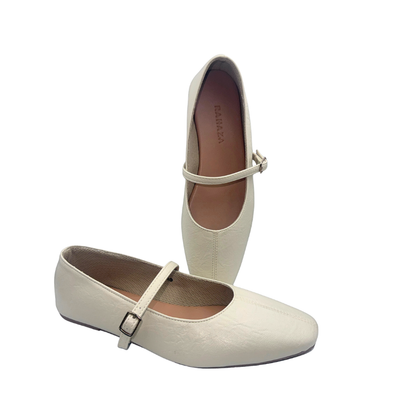Claudia Mary Jane Flats – Comfortable Foam-Lined Synthetic Shoes for Everyday Wear