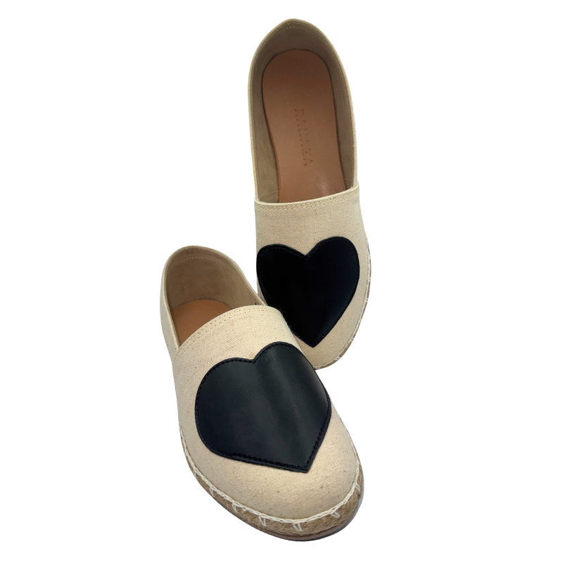 HEART Espadrille for Women – Red Heart Design | Comfortable Casual Flats for Young & Young at Heart