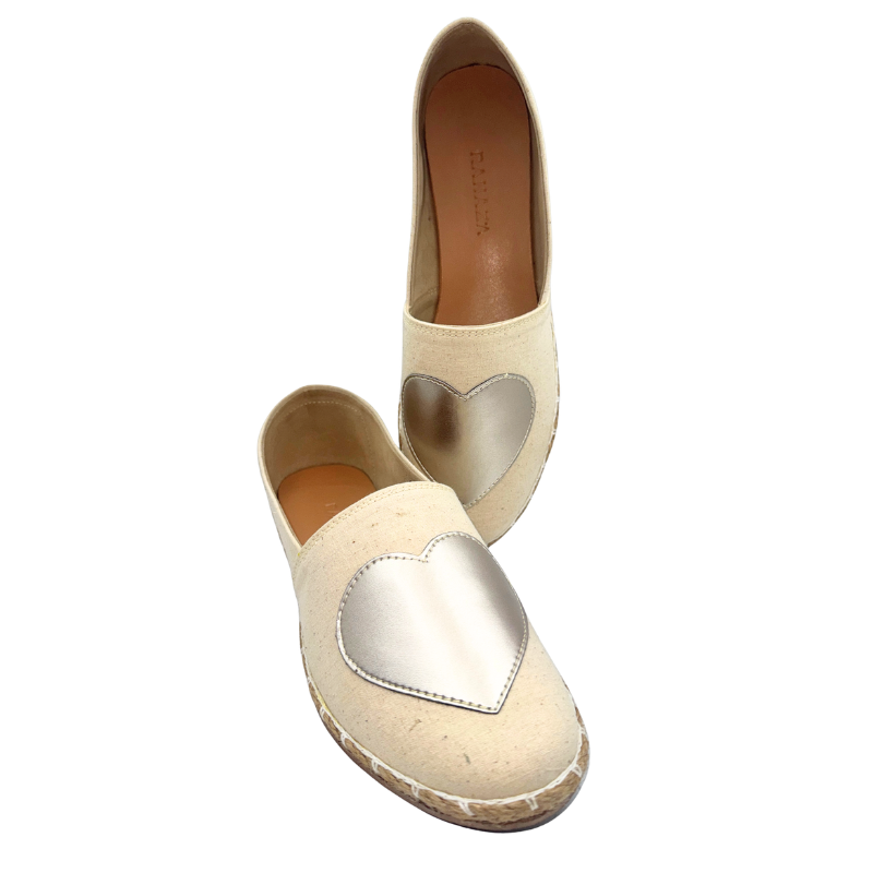 HEART Espadrille for Women – Red Heart Design | Comfortable Casual Flats for Young & Young at Heart