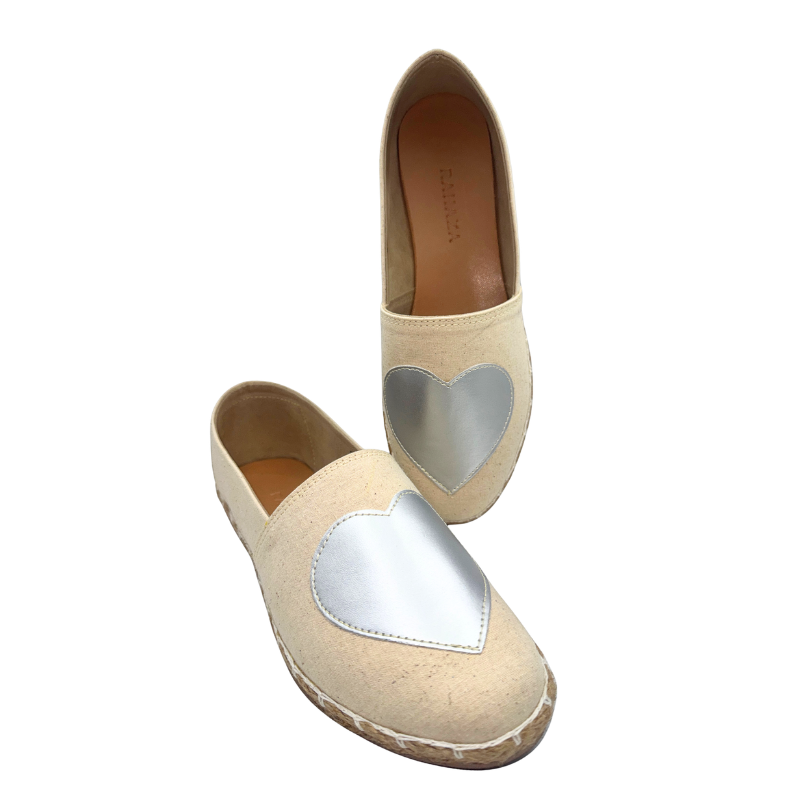 HEART Espadrille for Women – Red Heart Design | Comfortable Casual Flats for Young & Young at Heart