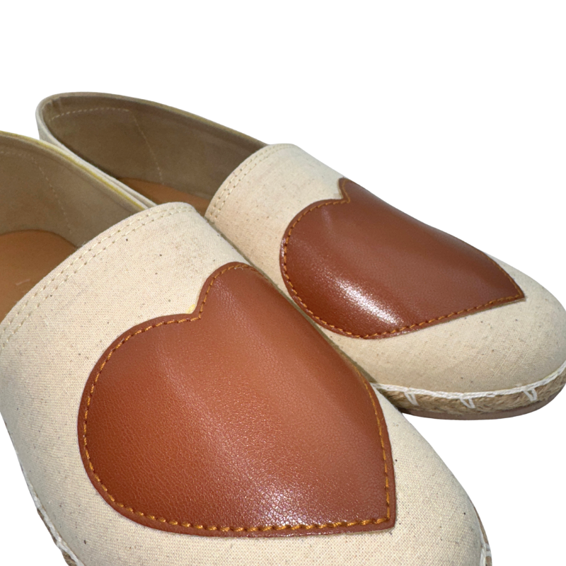 HEART Espadrille for Women – Red Heart Design | Comfortable Casual Flats for Young & Young at Heart