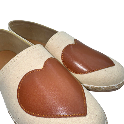 HEART Espadrille for Women – Red Heart Design | Comfortable Casual Flats for Young & Young at Heart