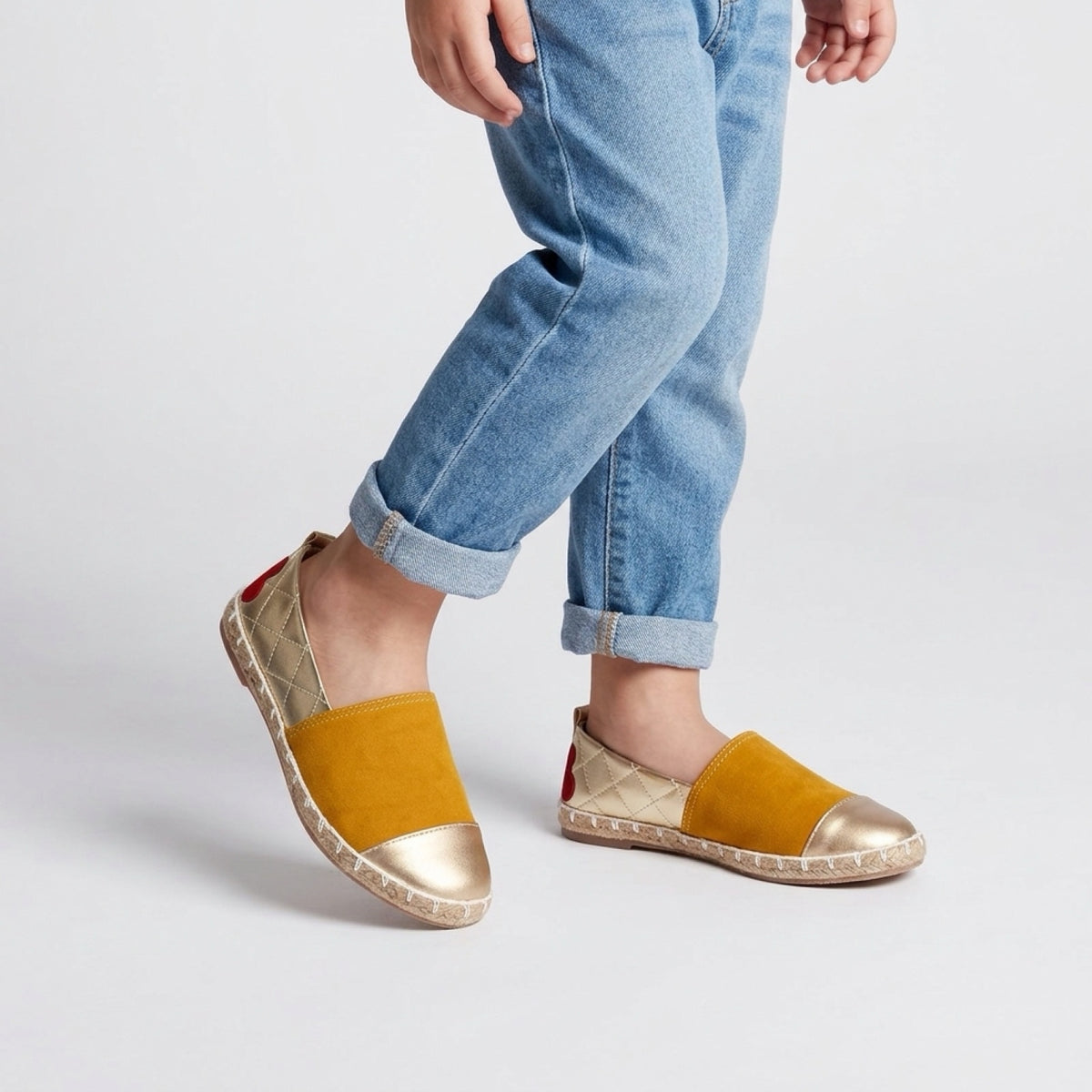 Beauty Princess-Inspired Yellow and Gold Espadrilles for Women | Rahaza Fashion