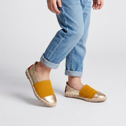 Beauty Princess-Inspired Yellow and Gold Espadrilles for Women | Rahaza Fashion
