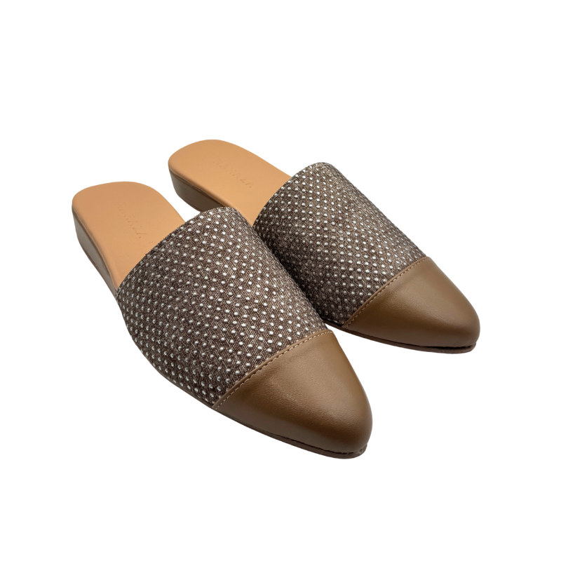 Mochi Low Wedge Mules – 1 Inch Comfortable Slip-On Shoes with Polka Dot Design | Stylish Everyday