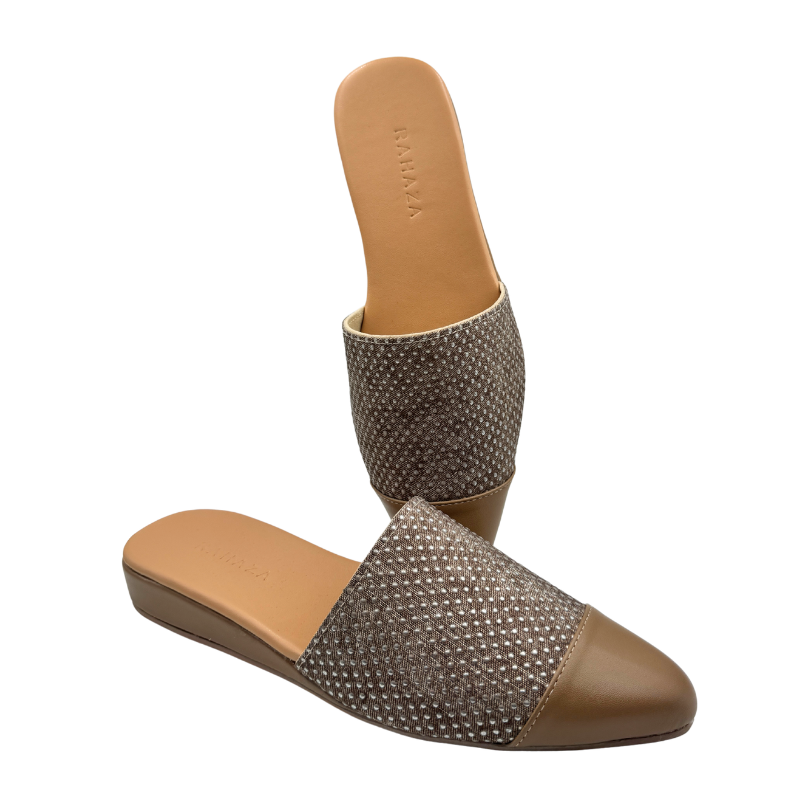 Mochi Low Wedge Mules – 1 Inch Comfortable Slip-On Shoes with Polka Dot Design | Stylish Everyday