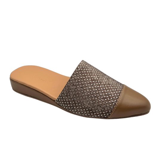Mochi Low Wedge Mules – 1 Inch Comfortable Slip-On Shoes with Polka Dot Design | Stylish Everyday