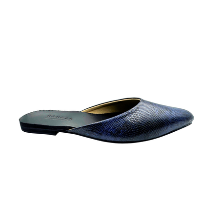 MONROE snakeskin Mule Flats  Comfort Slip-On Shoes by RAHAZA