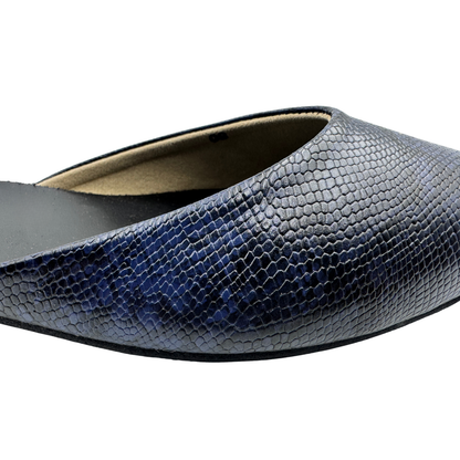 MONROE snakeskin Mule Flats  Comfort Slip-On Shoes by RAHAZA