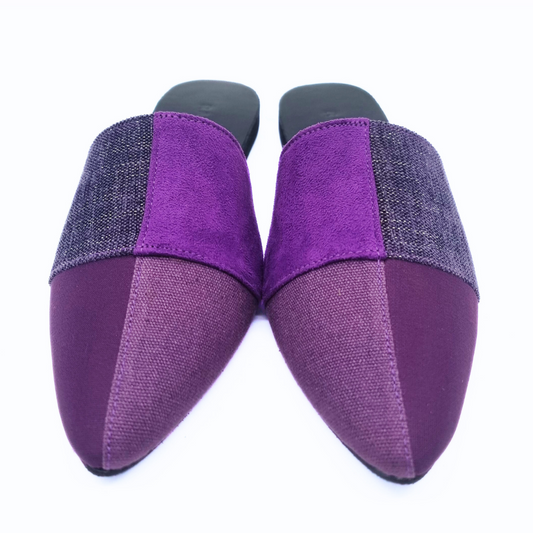 Purple Flat Mules – Elegant & Comfortable Women's Slip-On Shoes