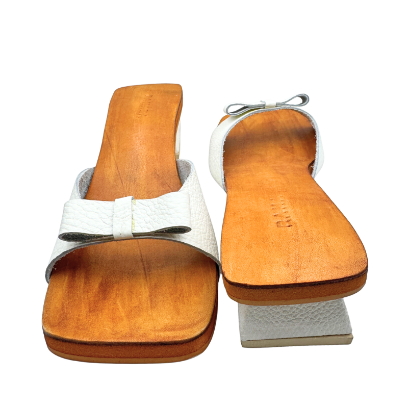 REBECCA Genuine Leather Slip-On Sandals – 2 Inch Square Heel | Chic Wide Square Toe Summer Heels for Women