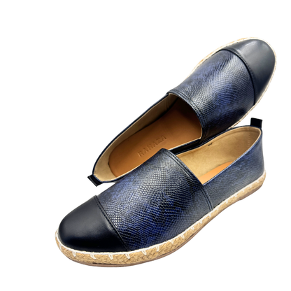 VALEN Espadrilles – Handmade Faux Snakeskin Flats with Abaca