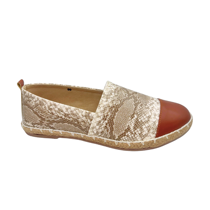 VALEN Espadrilles – Handmade Faux Snakeskin Flats with Abaca