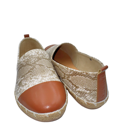 VALEN Espadrilles – Handmade Faux Snakeskin Flats with Abaca