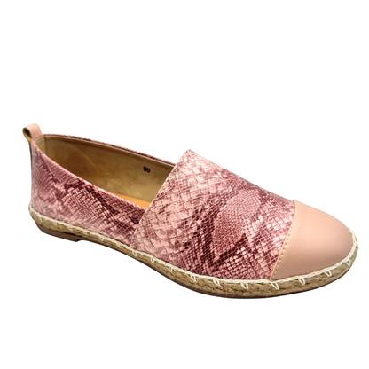 VALEN Espadrilles – Handmade Faux Snakeskin Flats with Abaca