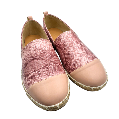 VALEN Espadrilles – Handmade Faux Snakeskin Flats with Abaca