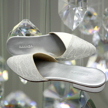 VIVIAN Slip-On Mules – 1 Inch Heel Wedding  Special Occasion Shoes for Women