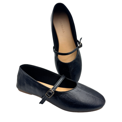 Claudia Mary Jane Flats – Comfortable Foam-Lined Synthetic Shoes for Everyday Wear
