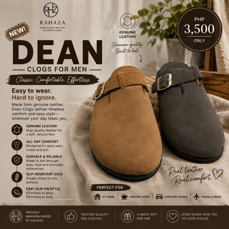 DEAN Men’s Genuine Suede Leather Clogs with Soft Comfort Insole | Rahaza
